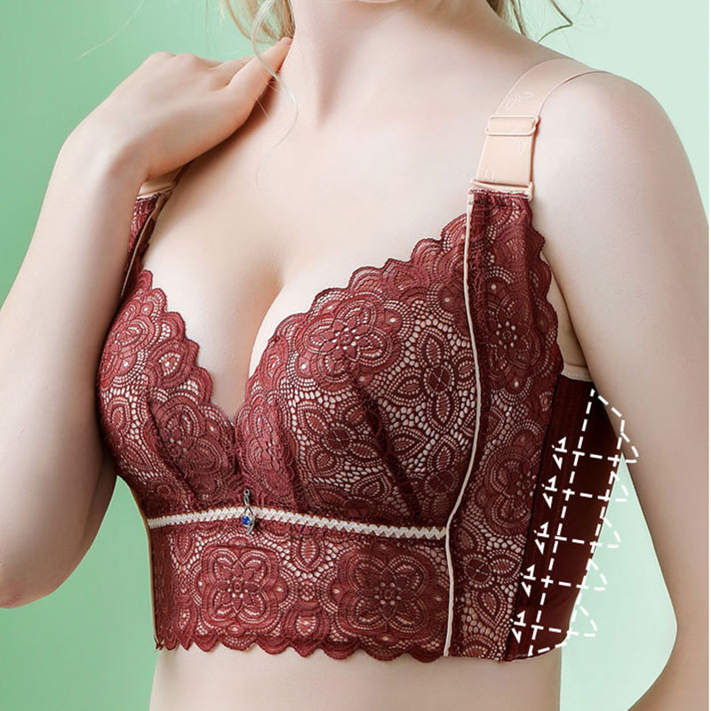 plus size Underwear Push-up Thin Full-cover Cup-shaped Side-closed Breathable Upper Collocation Deputy Bra Anti-sagging Bra