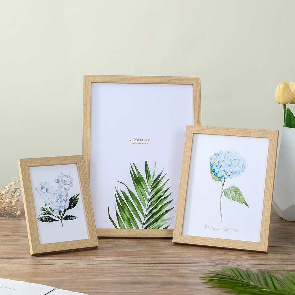 Picture of Creative simple diy wooden photo frame wholesale 5-inch 6-inch 7-inch 8-inch 10-inch A4 picture frame decoration photo wall