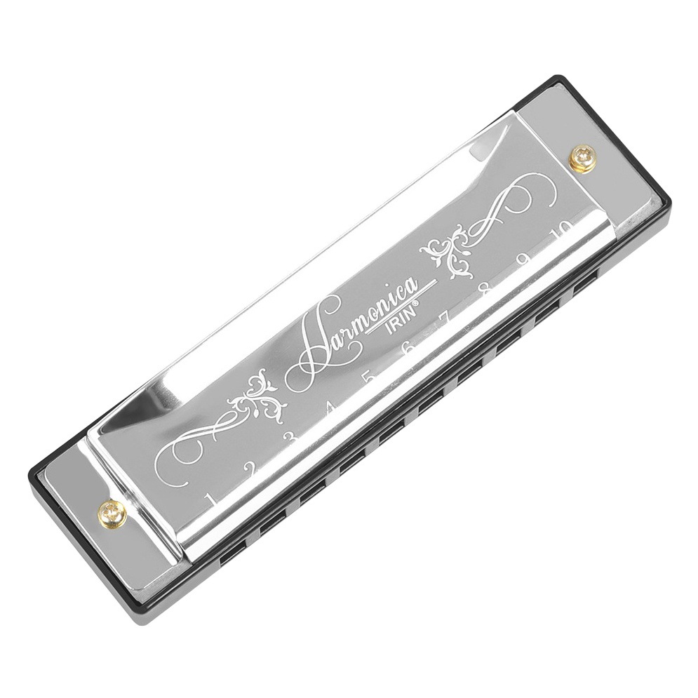 Foreign trade cross-border wholesale IRIN10-hole 20-tone harmonica C- tone mouth blowing piano beginners playing ten-hole harmonica