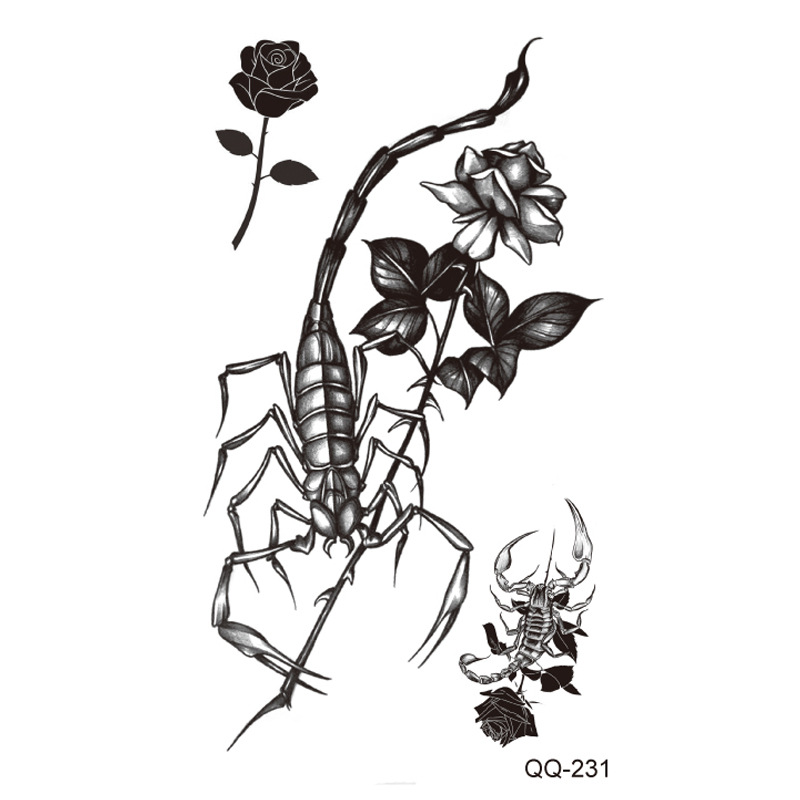 Picture of New waterproof small fresh tattoo stickers color black and white 1000 can be any combination of manufacturers wholesale