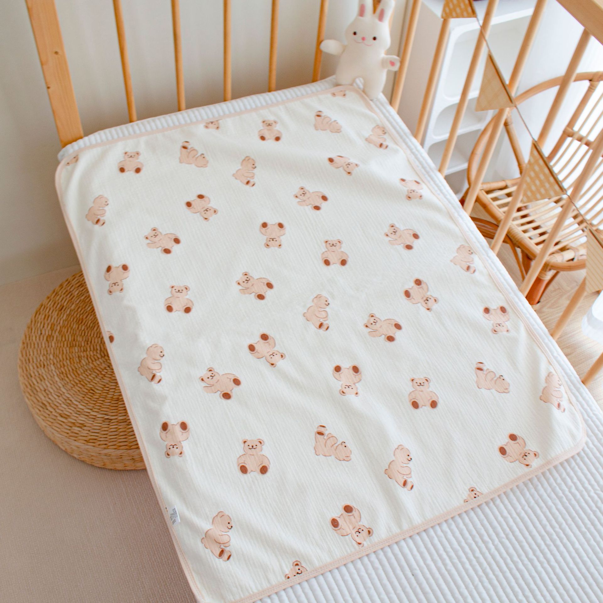 Picture of Baby Waterproof Washable Diaper Pad Neonatal Breathable Anti-seepage Pad Baby Cotton Diaper Pad Aunt Pad Physiological Pad