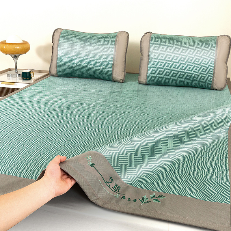Picture of Class a Carbon Light Ice Silk Mat Student Dormitory Soft Mat Ice Rattan Mat Three-Piece Set Wholesale Antibacterial and Anti-Mite