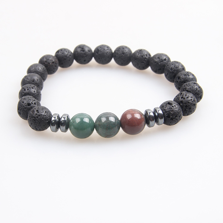 Picture of Zhou Lianfa Tiger Eye Bracelet Men's 8MM Beads suit Elastic Adjustable Black Crystal Beads Suitable for Ladies Ceremony