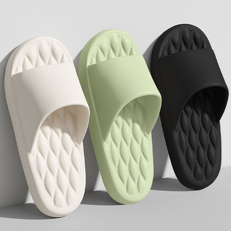 Slip-on Slippers Men's Summer Thick-soled Eva Sandals Women's Bathroom Bath Non-slip Home Lovers Indoor Home Use