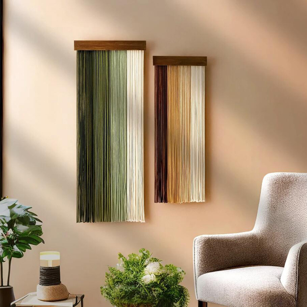 Nordic home wall decoration Bohemian wood tassel handmade background wall tapestry foreign trade supply