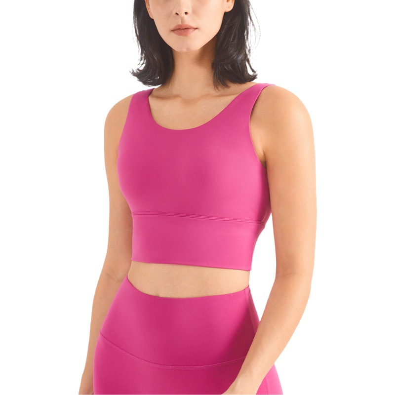 Picture of Huanpan High-Elastic Lycra Yoga Bra with Chest Pad Sling Big Breast Beautiful Back Fitness Pilates Vest Sports Bra