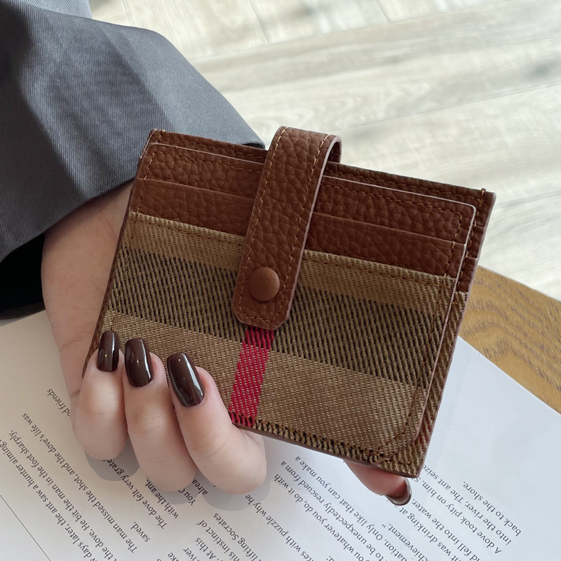 Picture of Genuine Leather Driver's License Card Case 2024 New Hot-selling Stripe Stitching Storage ID Bag Ultra-thin Mini Card Case
