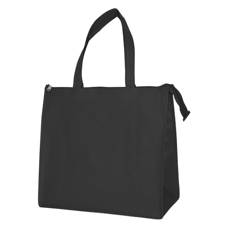 Thickened non-woven fabric storage eco-friendly zipper bag printed LOGO packaging handbag thickened high-grade large size