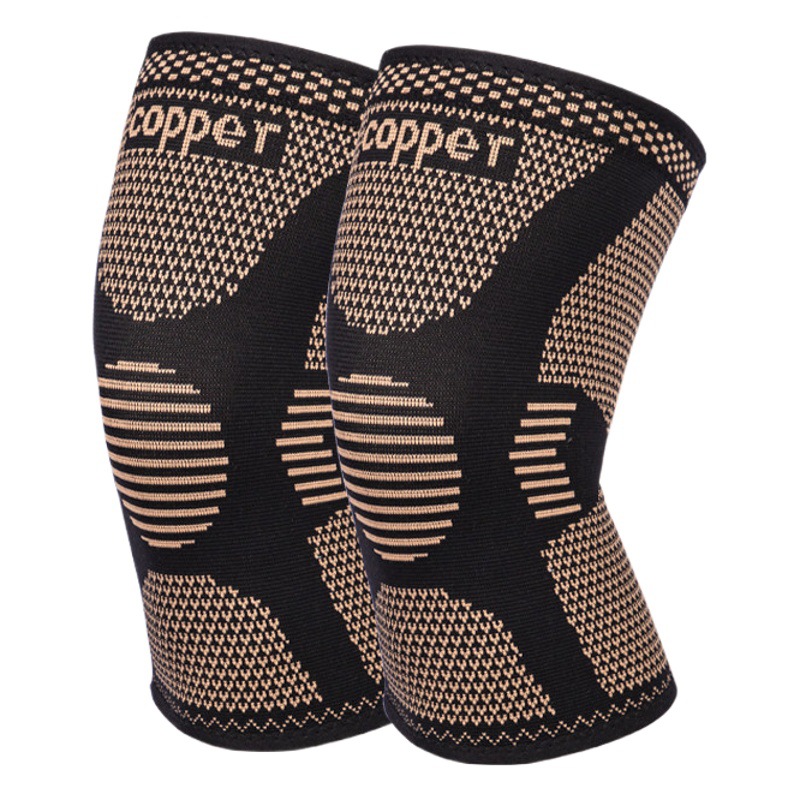 Sports Knitted Copper Fiber Knee Pads Badminton Fitness Running Basketball Outdoor Riding Pads Copper Ion Knee Pads
