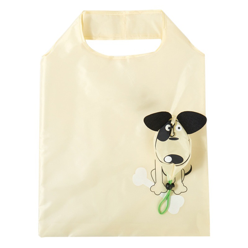 Japanese Animal Cartoon Foldableing Shopping Bag Environmentally Friendly Bag Large Capacity Supermarket Grocery Shopping Bag Polyester 190t Puppy