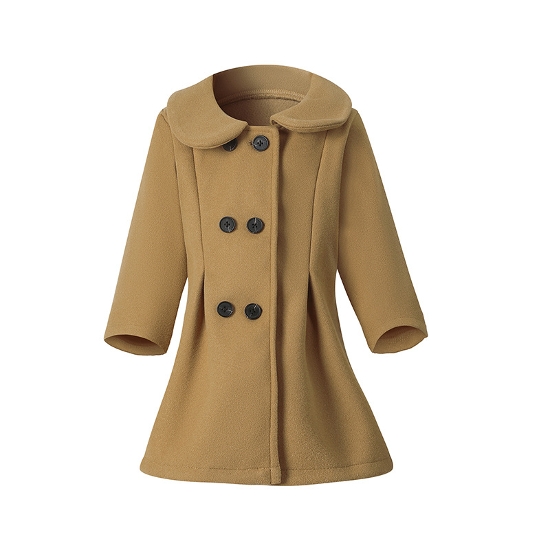 Picture of Cross-border girls autumn and winter foreign-style woolen coat baby winter children's thick warm coat children's clothing wholesale