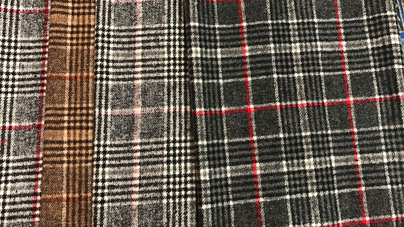 Woolen Brushed Plaid New Woolen Plaid Shaoxing Supply