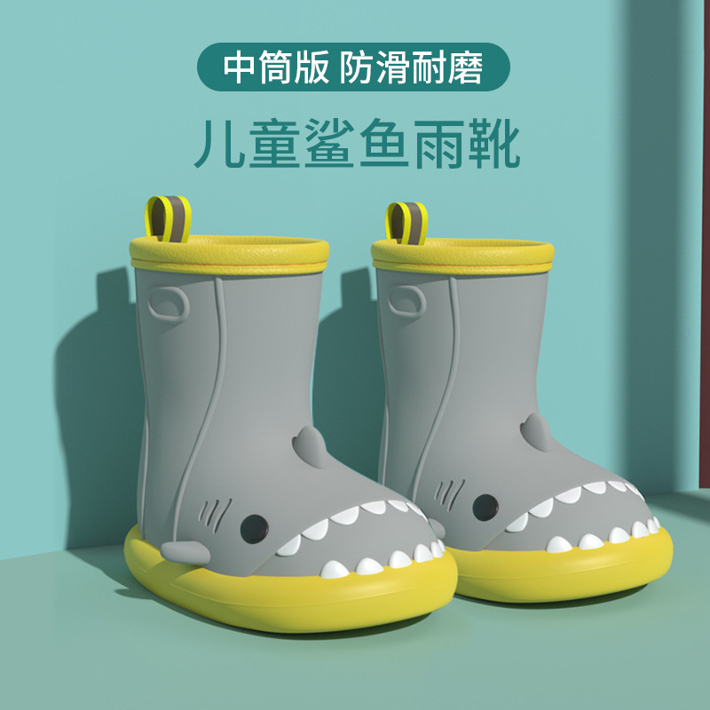 Children's Rain Boots Summer Boys and Girls Outdoor Cartoon Waterproof Non-slip Kindergarten Baby Rain Boots Rubber Shoes Children's Water Shoes
