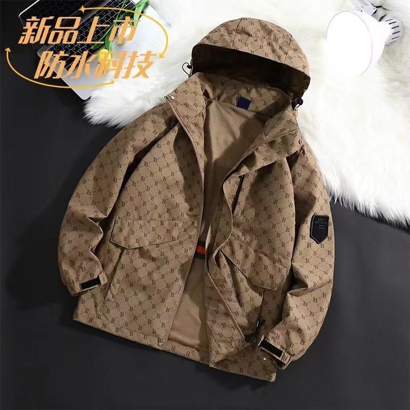 Couple Spring New Hooded Jacket 2023 Student All-match Trendy Men's Casual Jacket Trendy Brand Handsome Exterior Jacket