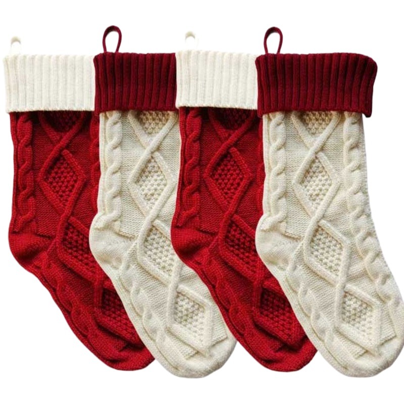 Source Manufacturer Supplies Knitted Christmas Socks, Christmas Decorative Socks, Christmas Gift Socks, Christmas Gift Bags F1