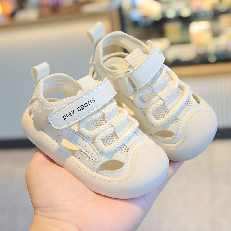Picture of Baby Sandals Summer Mesh Soft-soled Breathable Toddler Shoes 1-2-3 Years Old Boys and Girls Non-slip Anti-kick Beach Shoes