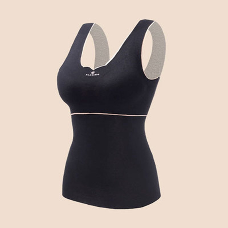 Picture of Autumn and winter New Hot warm vest seamless V-neck flower lace one-piece fixed Cup slim base underwear