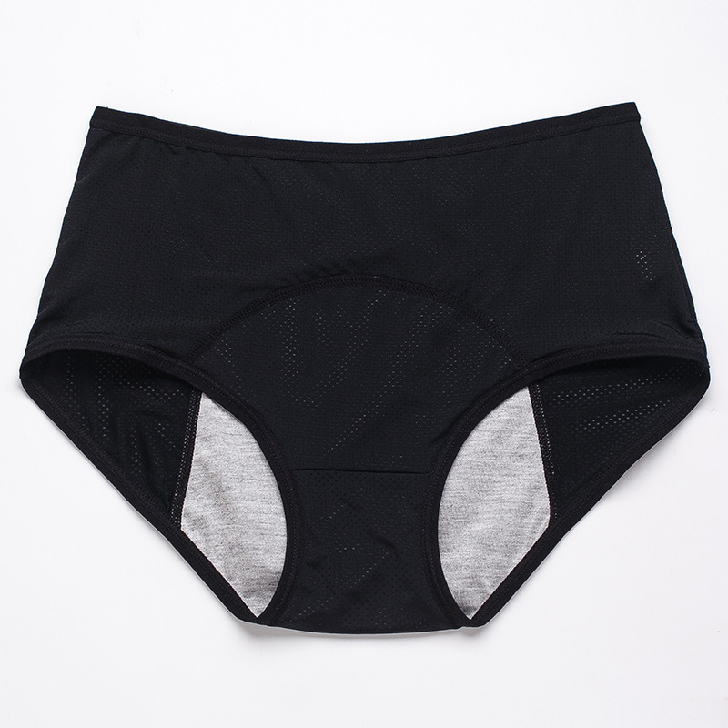 Picture of Foreign Trade Girls Menstrual Period Menstrual Period Leak-Proof Mid-High Waist Hole Aunt Sanitary Pants Large Size 100-150kg