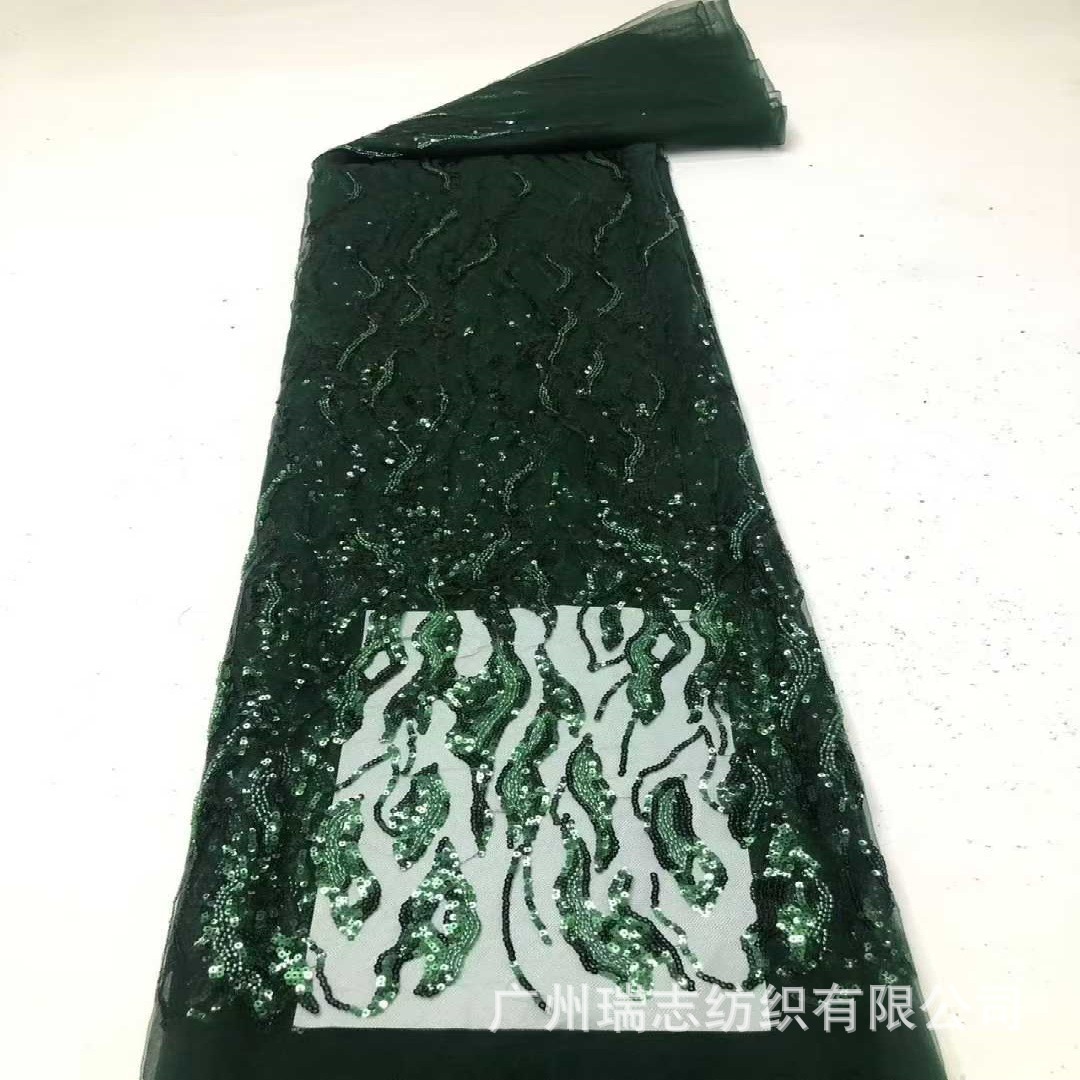 European and American seagrass flower dresses, sequins, beads, embroidered cloth, wedding dresses, stage performances, cheongsam skirt fabrics