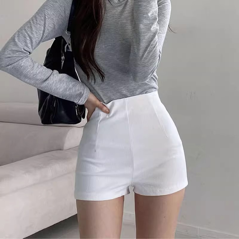 Chen San-year-old chensansui High Waist Slimming Black Pants Hot Pants Tight Stretch Inner Wearing Outer Wearing Bottoming Shorts