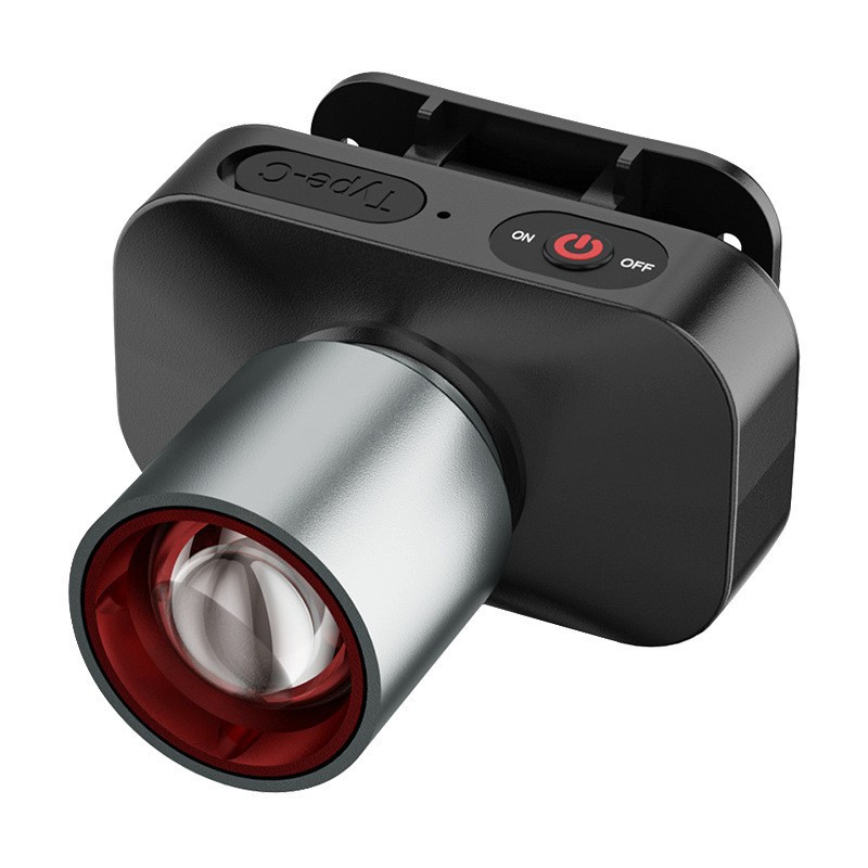Cross-border new emergency household charging multi-function long-life night fishing light head-mounted light white laser zoom headlight