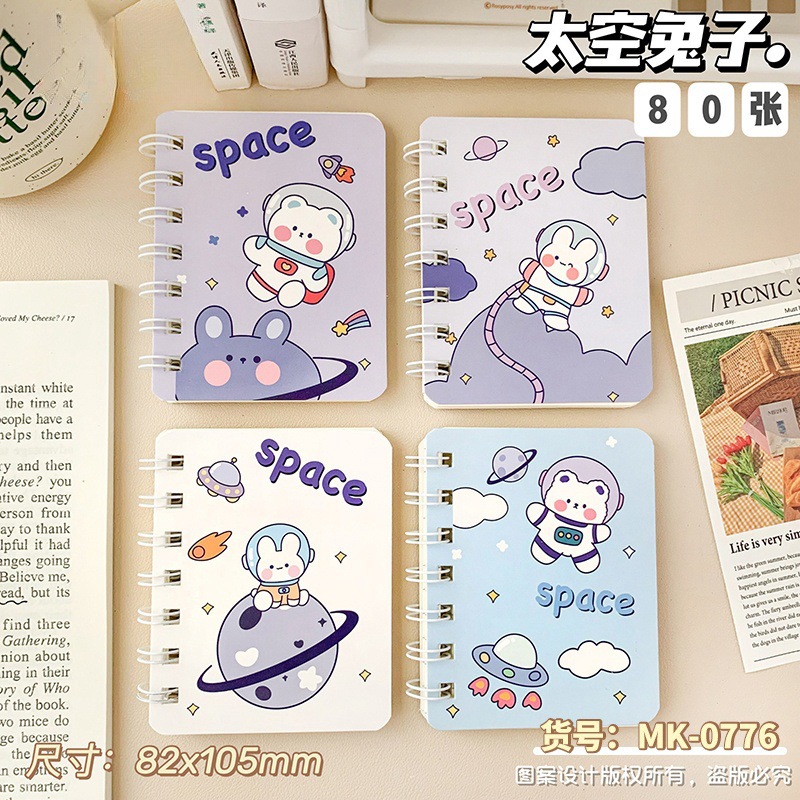 Picture of ins Creative Korean Coil Cartoon Mini Book Girl's Heart Cute Easy Pocket Learning Notebook T