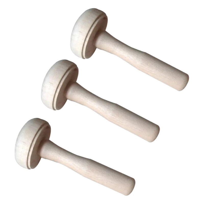 Wooden mushroom student hand-made wooden board painting rubbing grinding engraving tool Motuo children's paint rubbing wood mushroom
