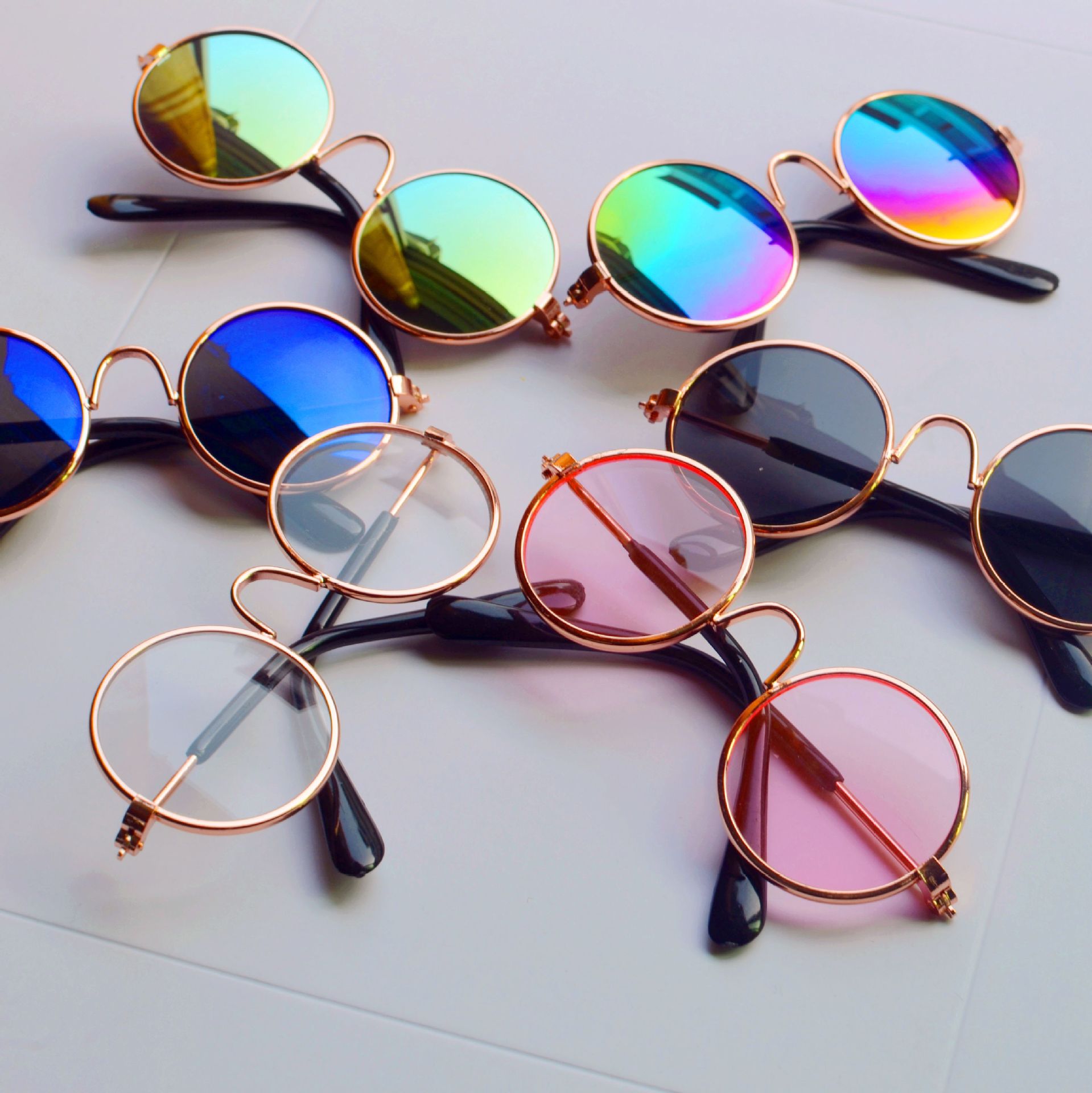 Picture of Factory wholesale dog cat pet glasses creative trend small sunglasses toy cotton doll photo sunglasses