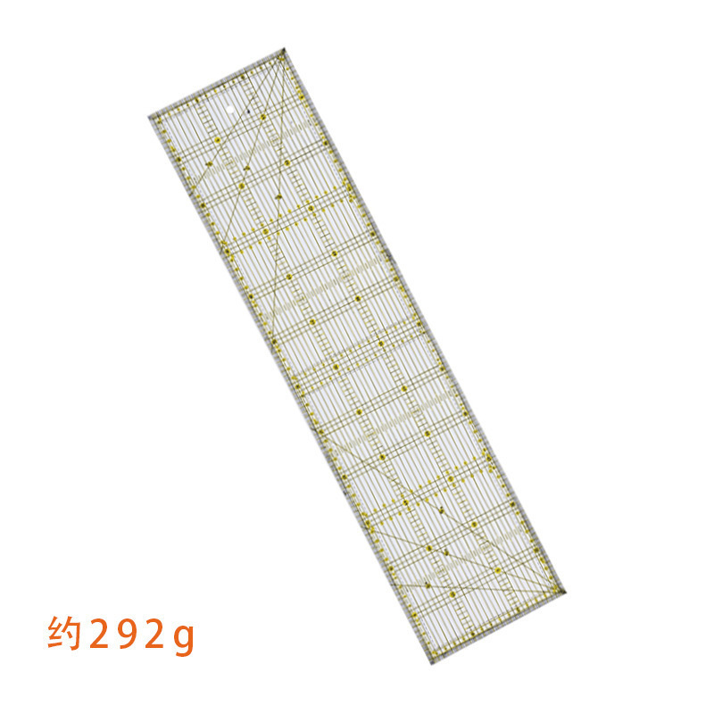 Picture of Acrylic Patchwork Ruler Cutting Ruler Double Color Long Square Ruler Sewing Ruler Patchwork Tool DIY Color Ruler