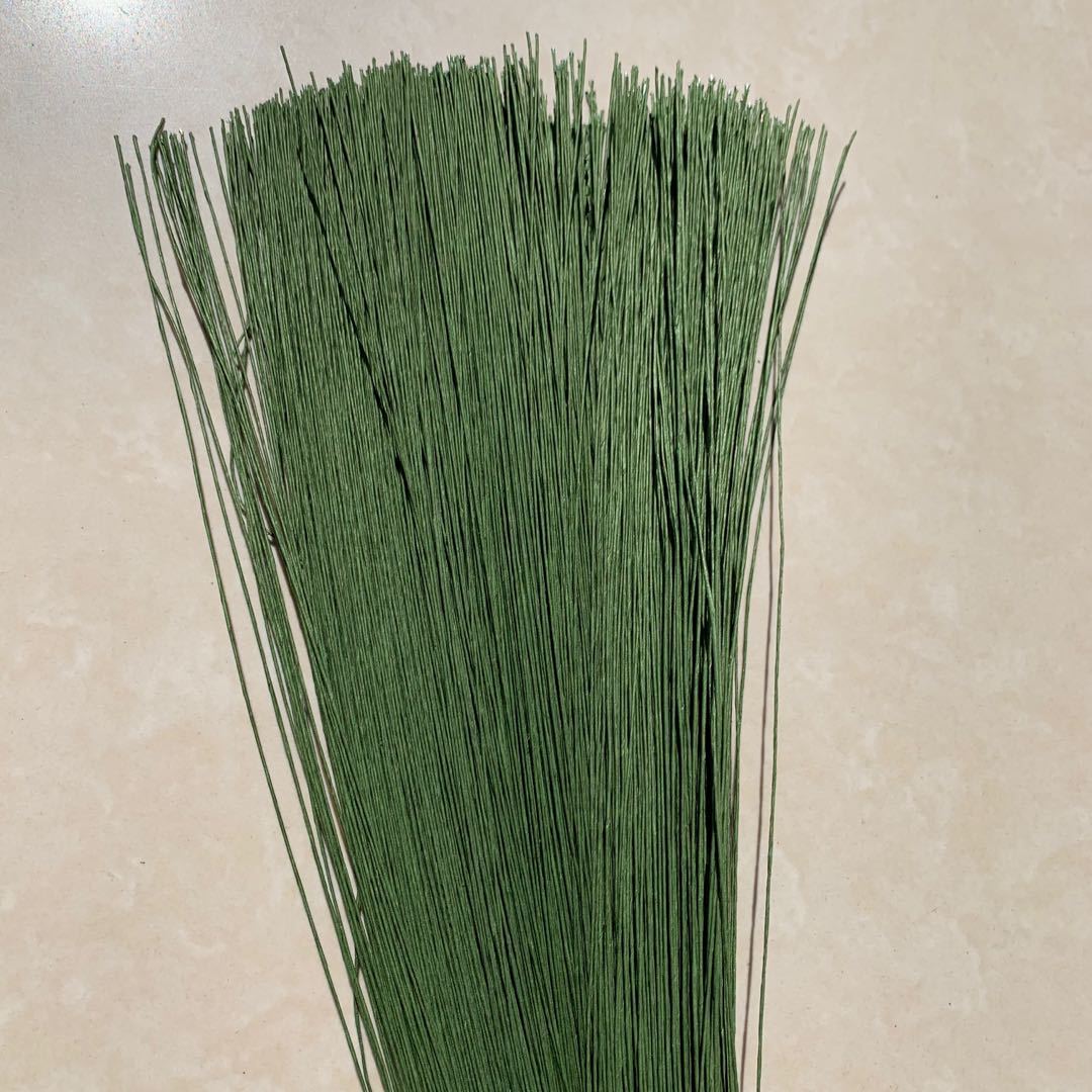 Paper-wrapped iron wire DIY handmade paper-wrapped fine iron wire paper flower leaf vein green iron wire No. 26 paper-wrapped wire iron wire
