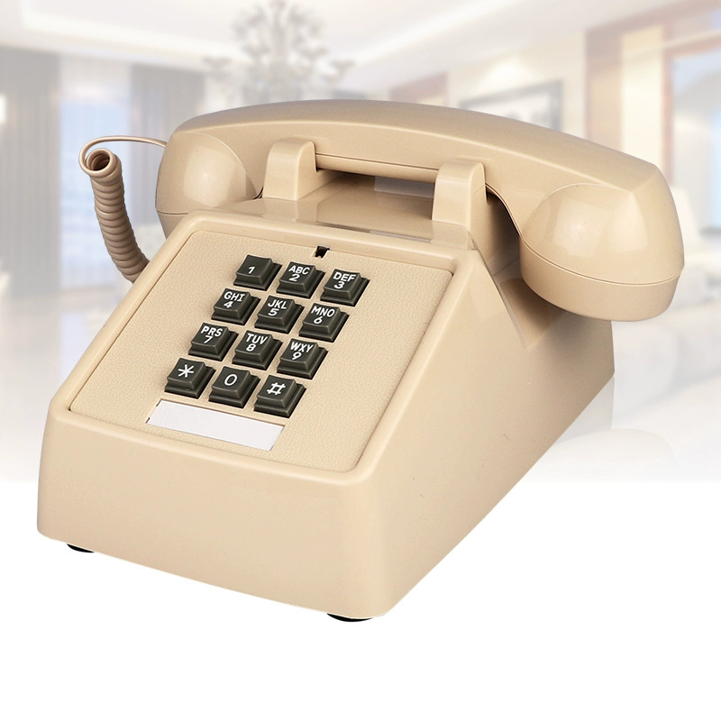 Picture of Metal Ringtone Antique Telephone Mechanical Bell Button Classic Retro Landline Bit American Classical Fixed Line