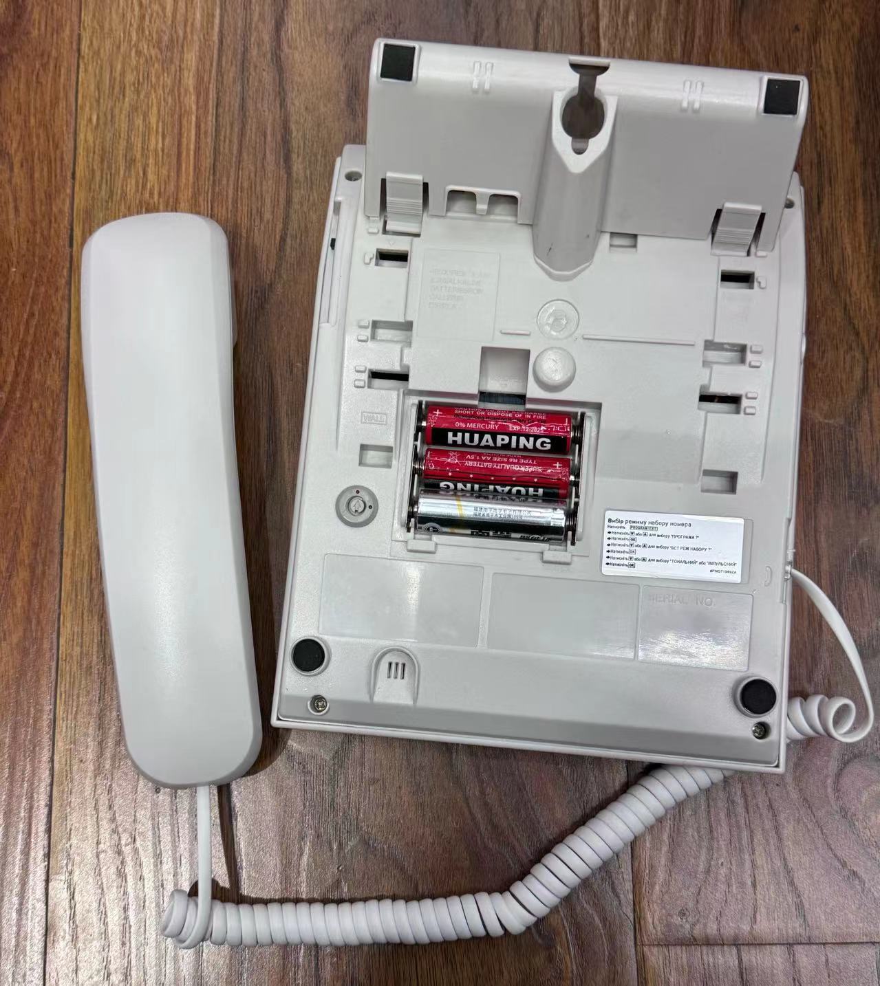 Picture of Cross-border telephone landline Russian caller ID business office blue screen double hole with lock foreign trade supply 2388