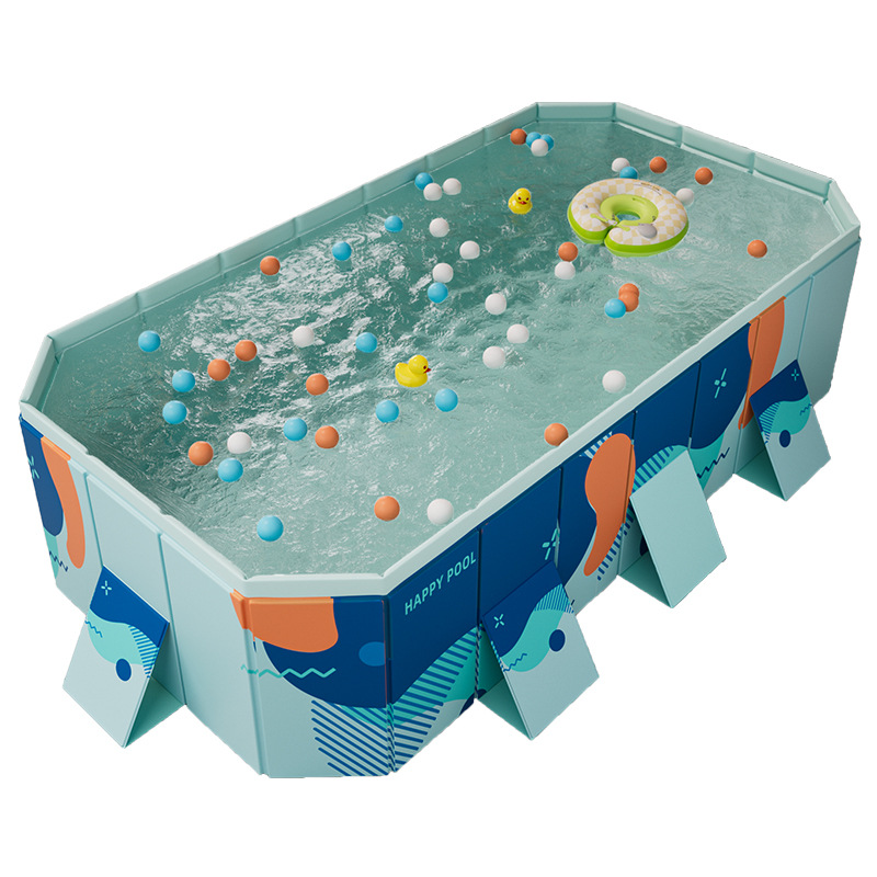 Picture of Circle Qi Swimming Pool Thickened Wear-resistant Inflatable Swimming Pool Outdoor Non-inflatable Foldable Paddling Pool Children's Household Pool