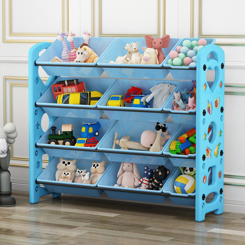 Picture of Children's Toy Storage Rack Household Kindergarten Baby Storage Rack Floor Multi-Layer Finishing Rack Storage Cabinet Plastic Basket