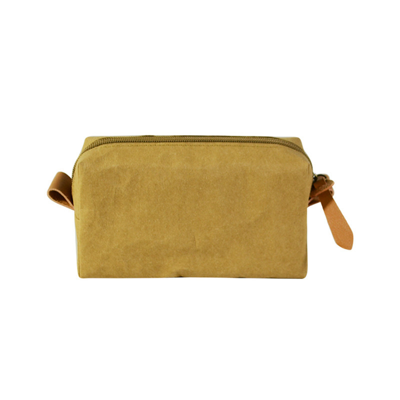 Pencil Case Zipper Bag Custom Kraft Paper Bag Document Cosmetic Bag Vintage Square Octagonal Brand Custom Logo Figure