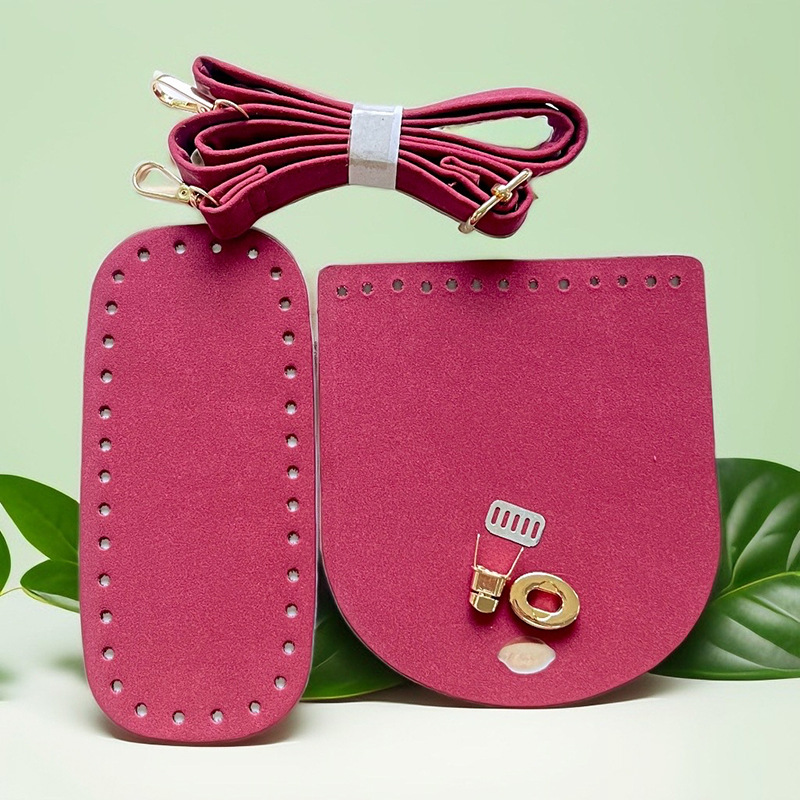 Picture of New Hand-Woven Bag Bottom Cover Long Shoulder Strap Accessories DIY Pin Hook Rattan Homemade Woven Bucket Bag