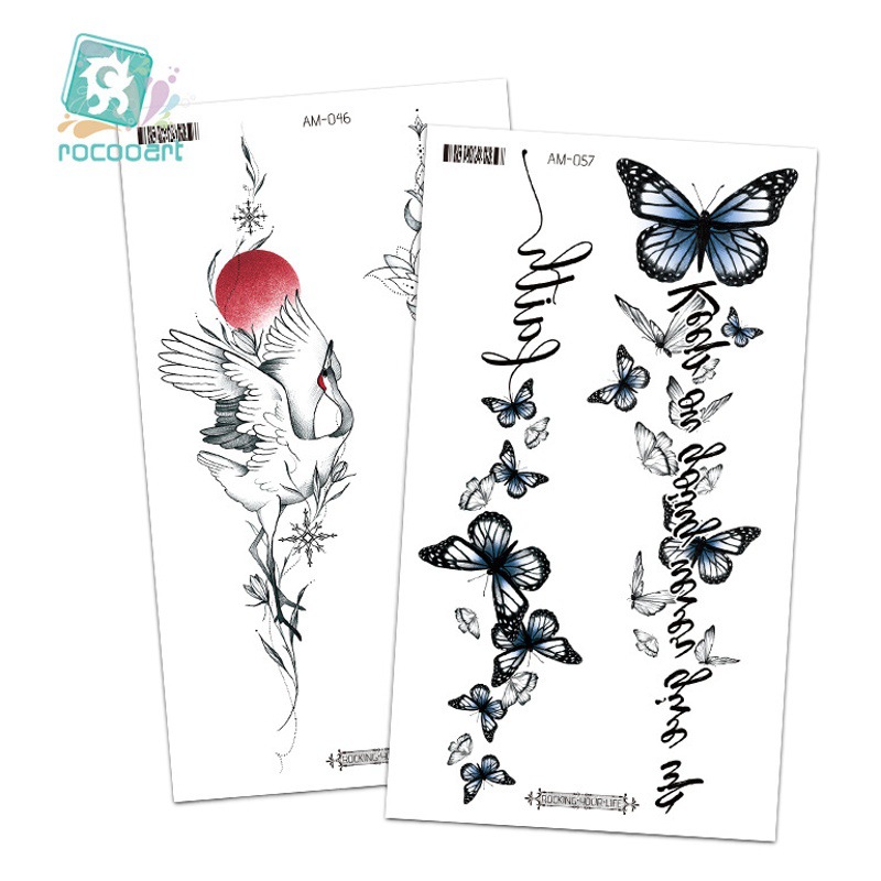 Cross-border Source New Plain Back Tattoo Sticker Small Fresh Flower Painted Tattoo Sticker Simulation Temporary Tattoo