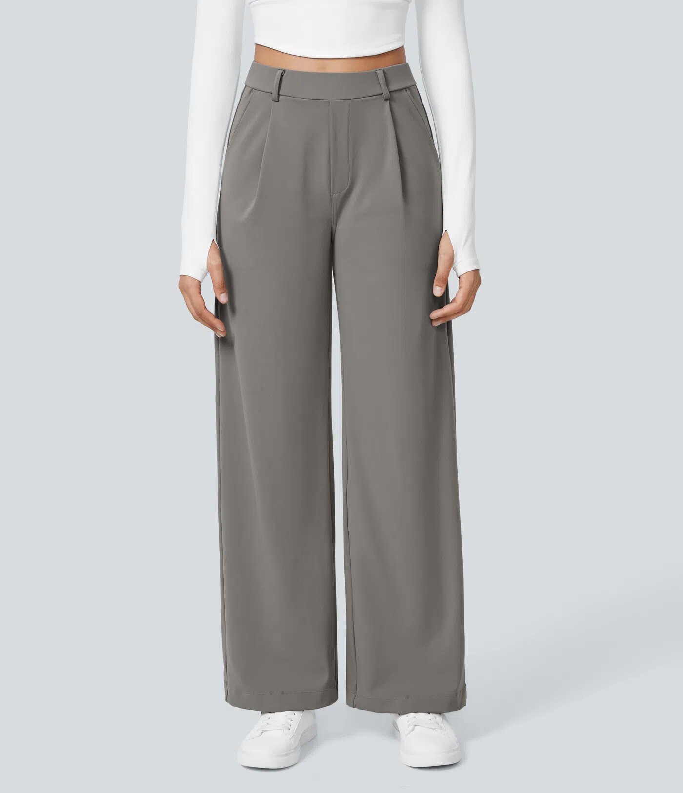 Picture of Amazon cross-border hot suit trousers outdoor sports leisure pocket pants loose slim straight pants