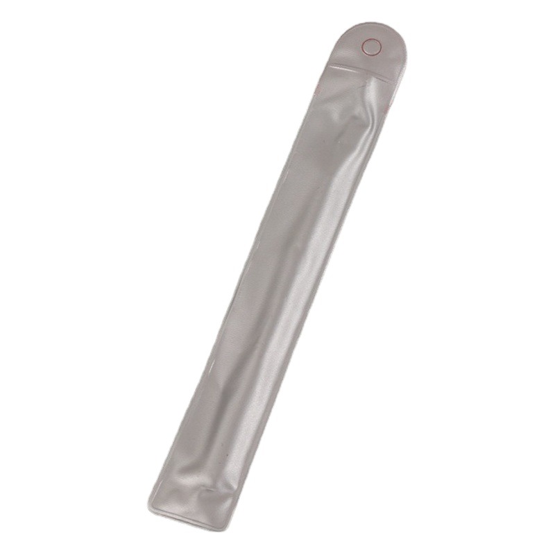 Color matching PVC flat pocket printable logo transparent gray red tweezers steel push beauty needle independent packaging bag