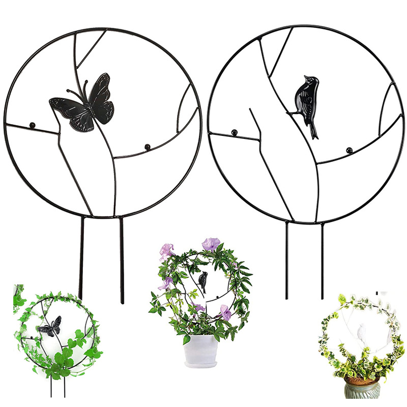 Plant Climbing Frame Butterfly Bird Bracket Creative Flower-arranging Frame Climbing Vine Flower Frame Gardening Cross-border Exclusive
