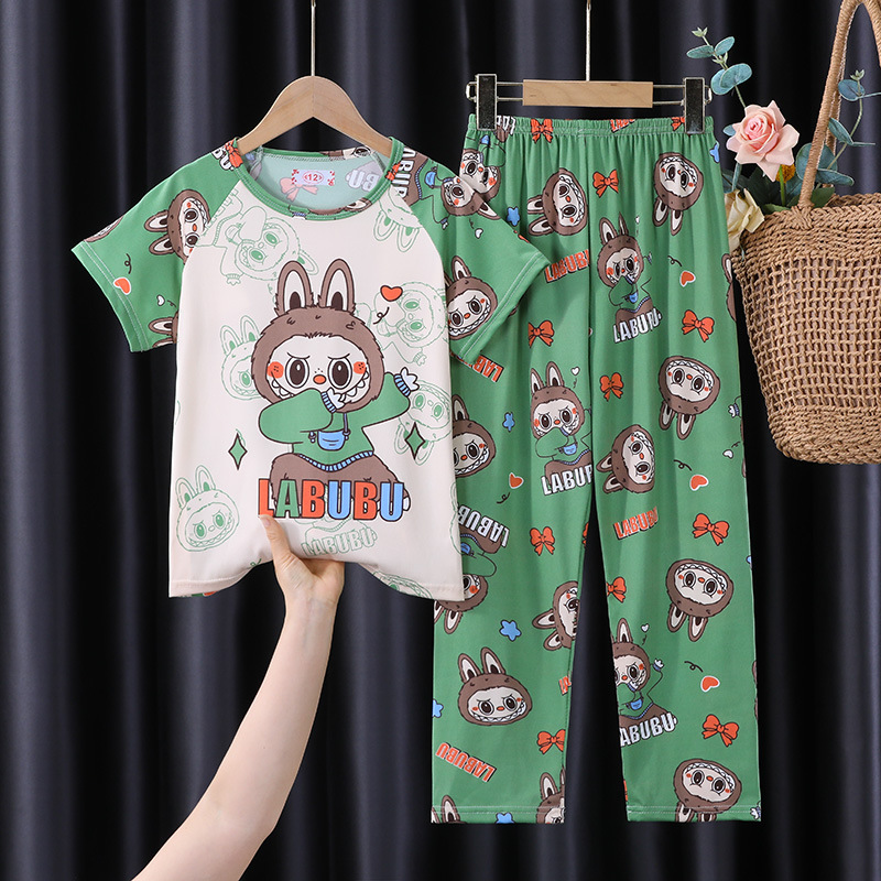 Picture of New Spring and Summer suit Cartoon Short-sleeved Trousers for Boys and Girls Zhongdai Children's Stetzai Pajamas Home Clothes Cross-border Wholesale
