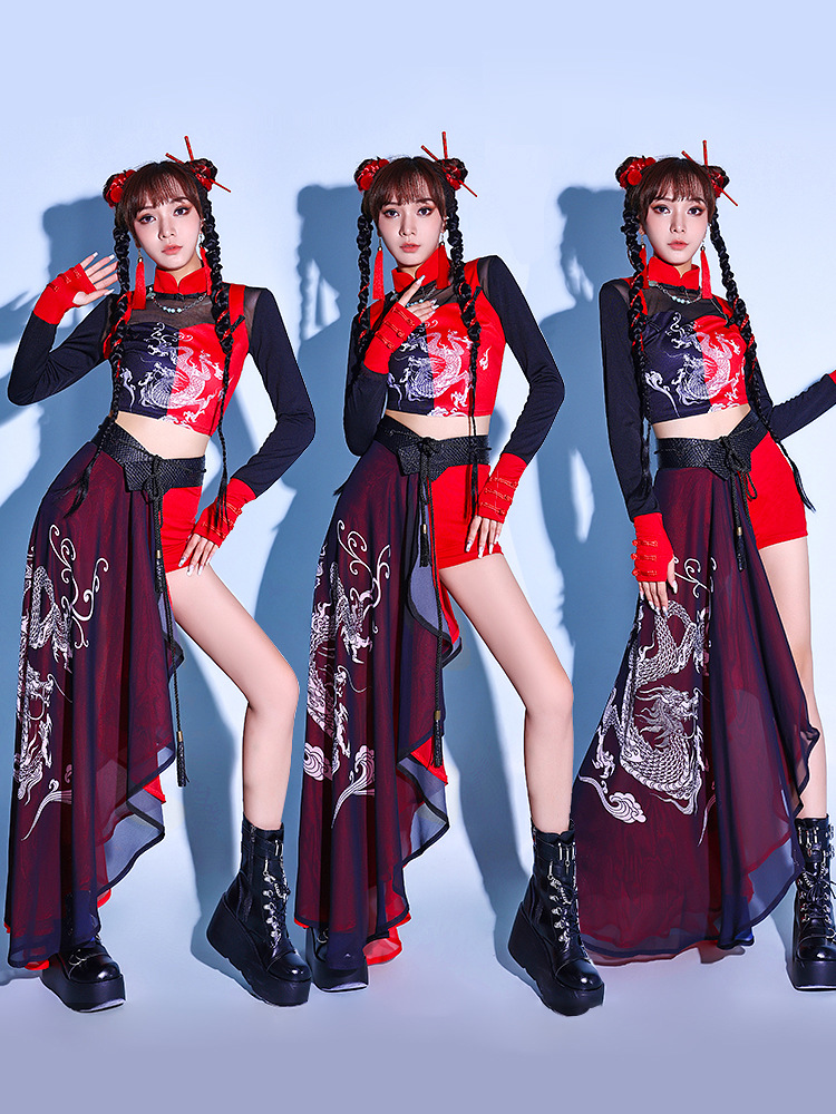 ds Performance Costume Music Festival National Fashion Dance Costume Shang Yan Dancing Costume Women's National Fashion Show Costume Women's Team Song Costume