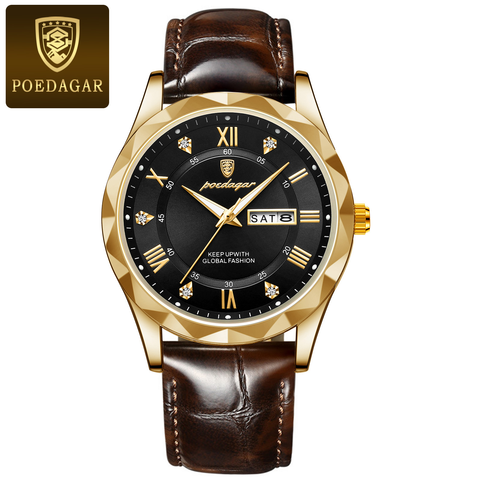 Picture of Swiss brand waterproof luminous new men's watch belt quartz watch live foreign trade explosions a generation of hair