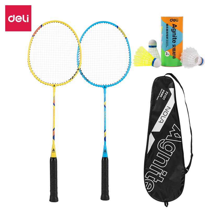 Picture of Deli Angnet F2101 Iron Split Badminton Racket Lightweight Non-slip Durable Double Racket