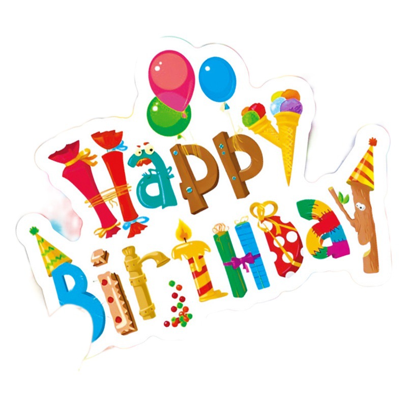 Picture of 50 birthday wishes graffiti stickers helmet DIY waterproof stickers Amazon water cup waterproof stickers
