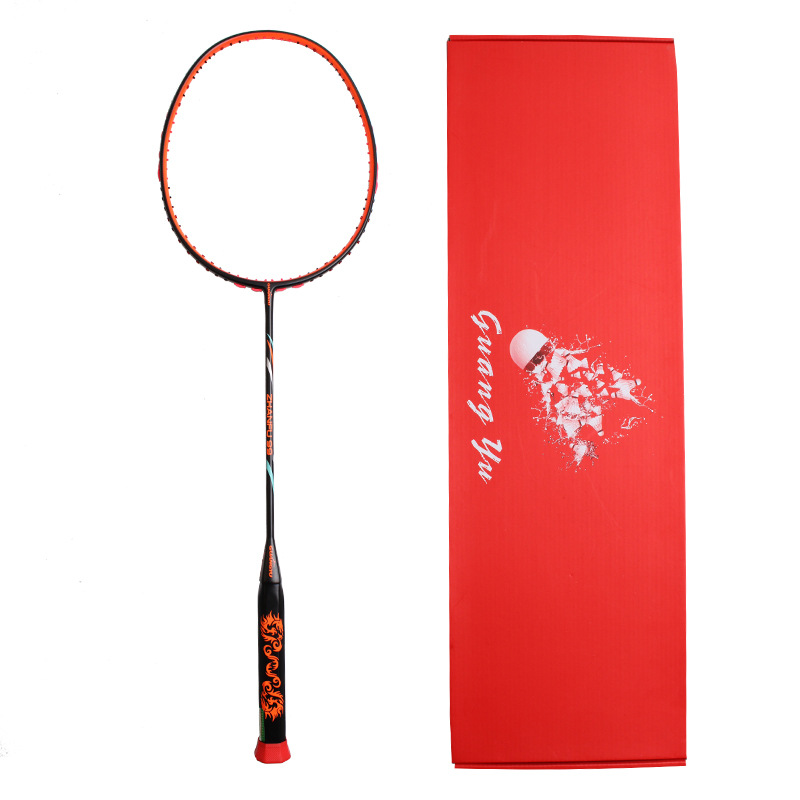 Cross-Border Hot Selling Lightweight 10U Badminton Racket for Adults, Ultra-Light Full Carbon Badminton Racket Single Shot Gift Box