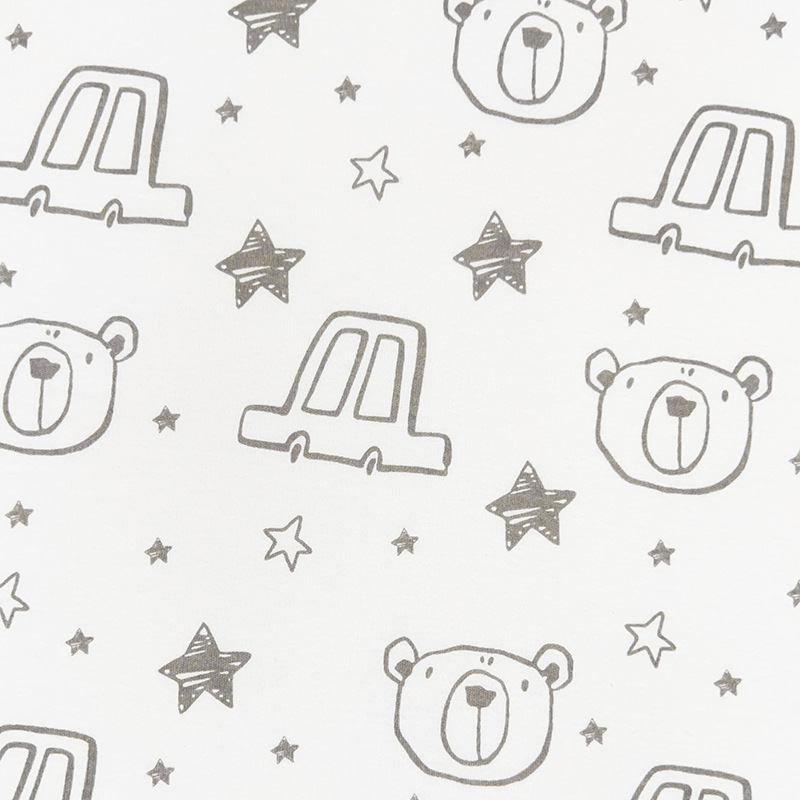 Picture of Kilogram price Class A cotton wool cloth printed double-sided knitted printed cloth baby T-shirt saliva towel clothing fabric
