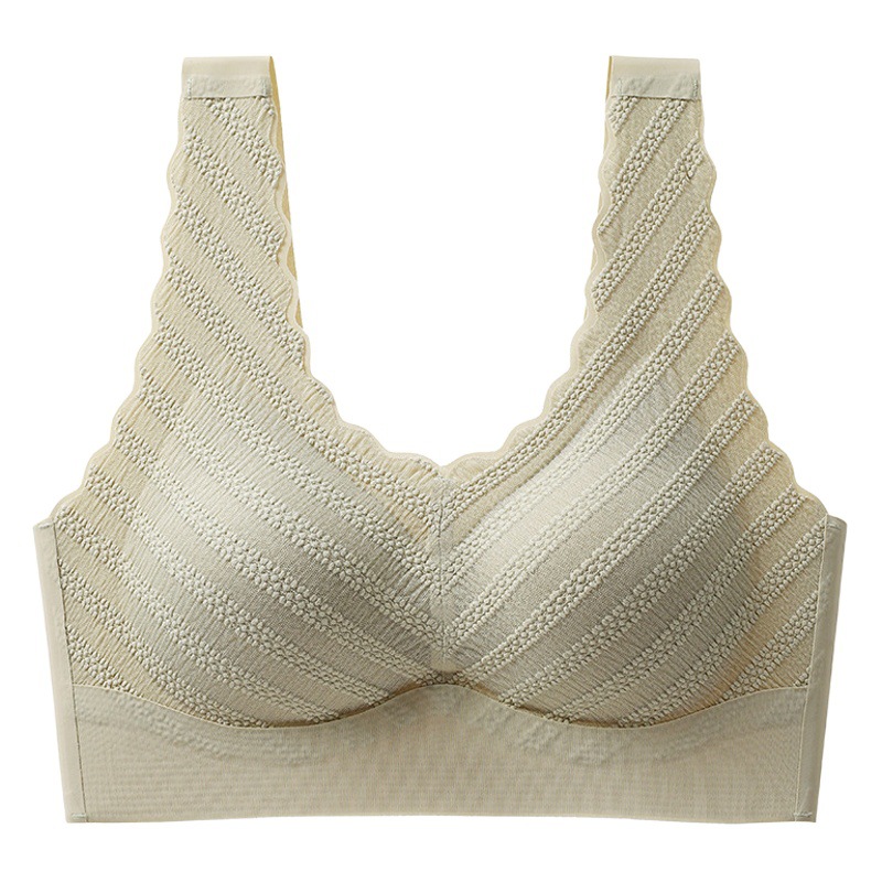 Oxygen-free 38 seamless underwear women's vest-style nude push-up beauty back Wireless anti-sagging fixed Cup sleep bra
