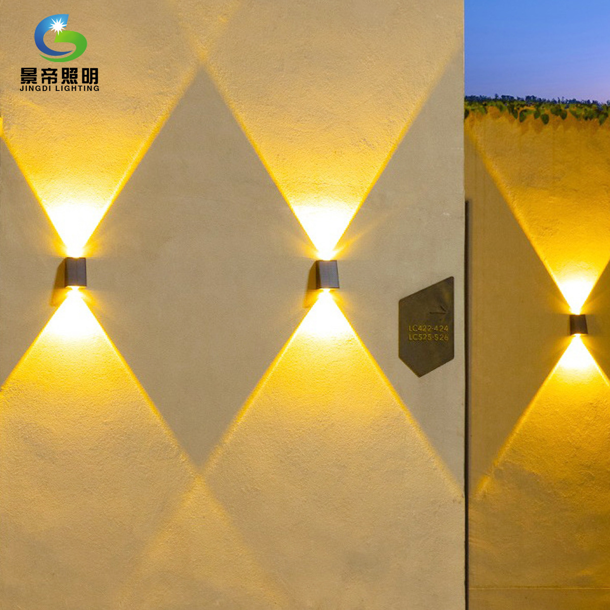 Solar Wall Washer Villa Garden Outdoor Waterproof Atmosphere Light Outdoor Decorative Wall Light Landscape Luminous Wall Light
