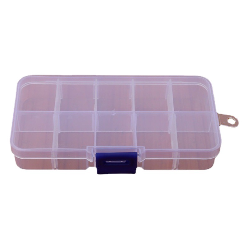 Plastic storage box 10 15 24 36 removable transparent hardware buttons fishing gear accessories packaging box